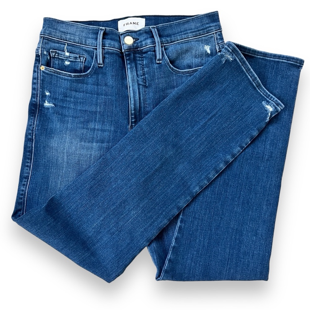 FRAME Le Sylvie Cropped Jeans in Edgewater Chew